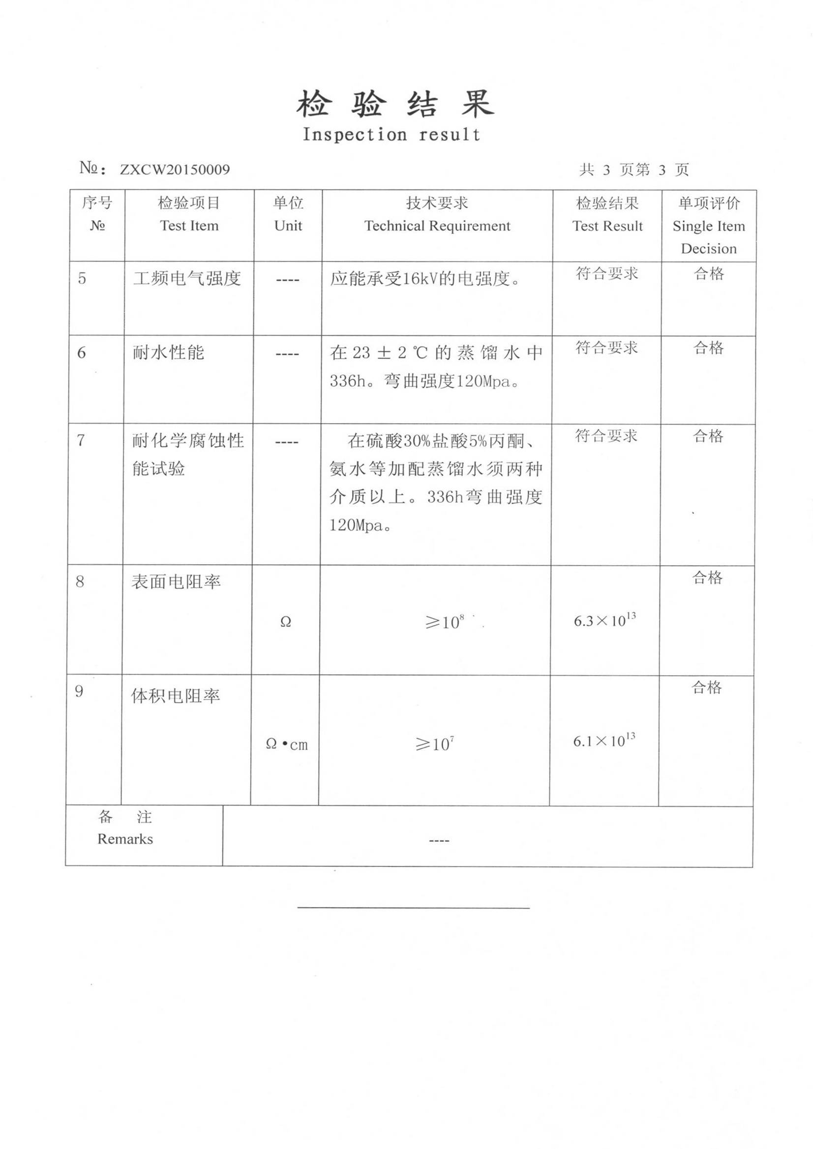 玻璃鋼橋架檢驗(yàn)報(bào)告